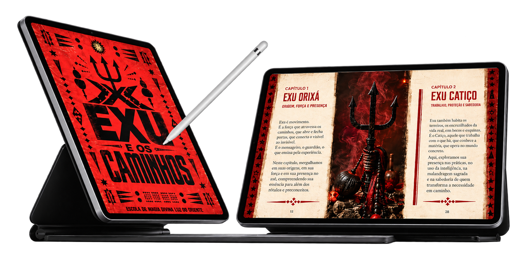 E-book Exu e os Caminhos exibido em tablets